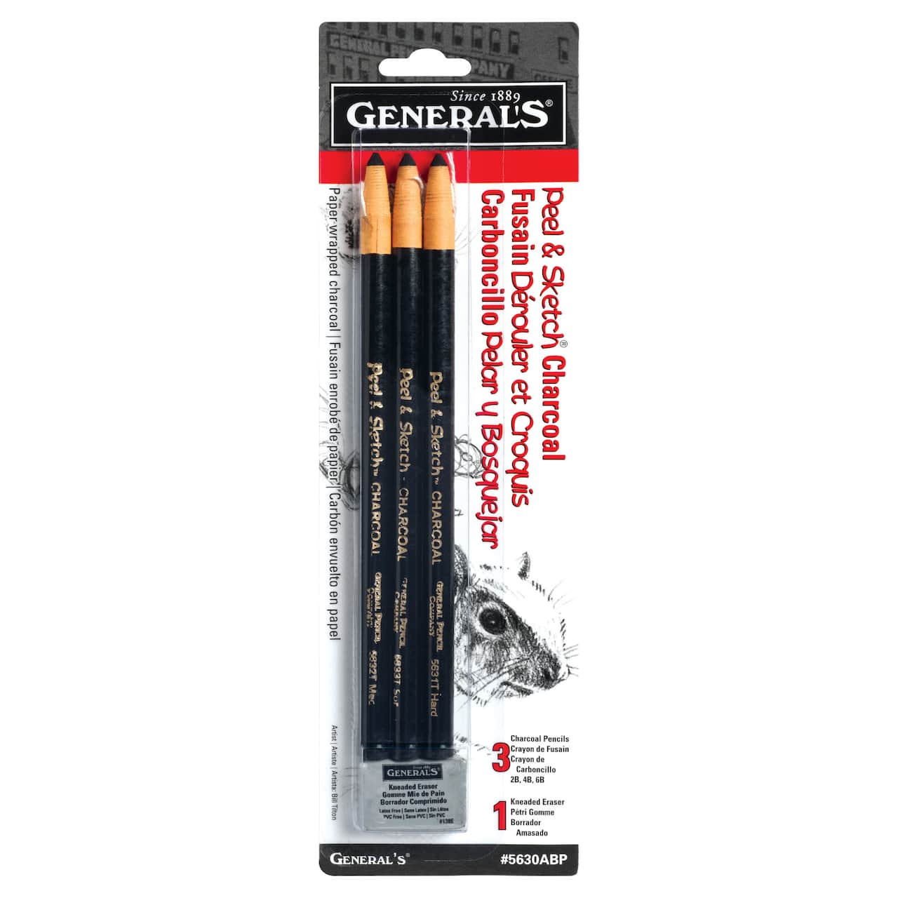 General's® Peel & Sketch Charcoal Pencil Set